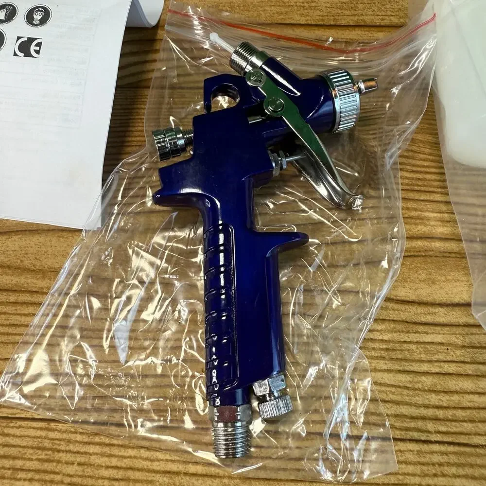 NIB 31207a Hvlp Mini Gravity Feed Air Spray Paint Gun 1.0 Mm Nozzle Size 125 Cc